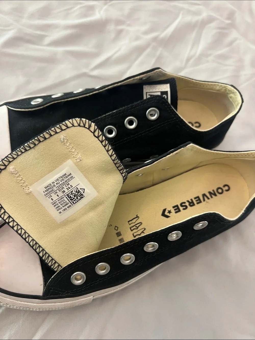Converse Black Canvas Slip-On Low Top Sneakers